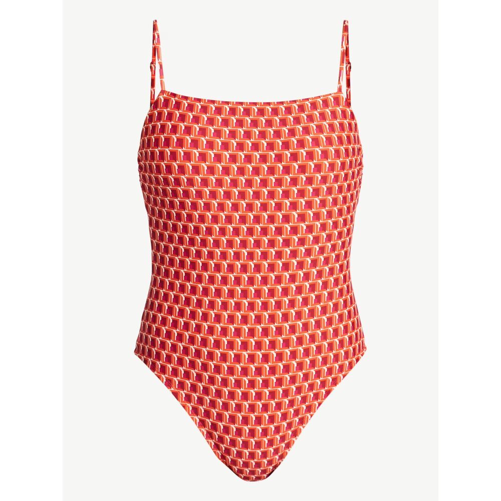 Time and Tru Women's and Women’s Plus Square Neck One-Piece Swimsuit Size 3X